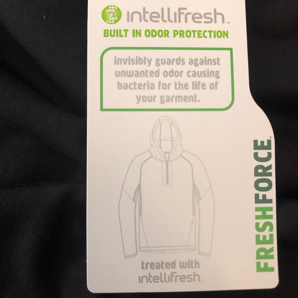 Mens RUSSELL Sweatshirt Half Zip Hoodie Size Med 38-40 Black Side Zip Pocket New - Picture 7 of 9